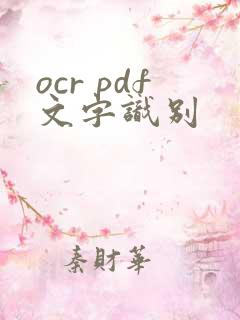 ocr pdf文字识别