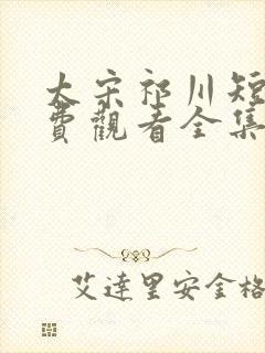 太宋祁川短剧免费观看全集高清