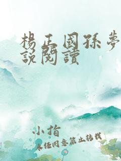 杨正国孙梦露小说阅读