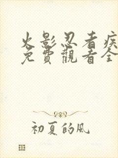 火影忍者疾风传免费观看全集在线观看高清