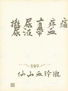 撒尿有疼痛感,尿液带血