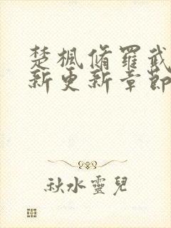 楚枫修罗武神最新更新章节