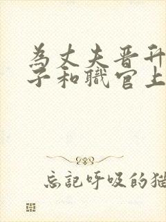 为丈夫晋升的妻子和职官上司