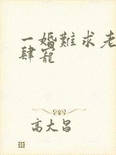 一婚难求老公放肆宠