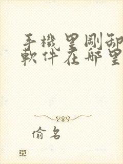 手机里刚卸载的软件在哪里找回来