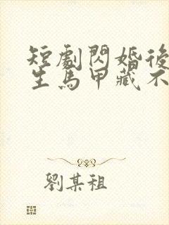 短剧闪婚后傅先生马甲藏不住了免费看