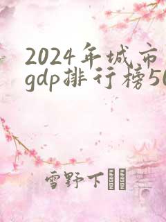 2024年城市gdp排行榜50强