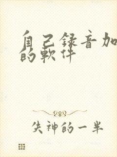 自己录音加音乐的软件