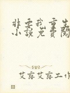 非要我重生是吧小说免费阅读全文