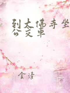 到大佛寺坐几路公交车