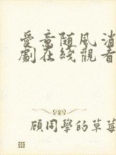 爱意随风消逝短剧在线观看