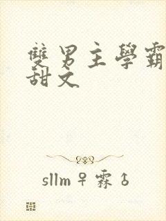 双男主学霸校园甜文