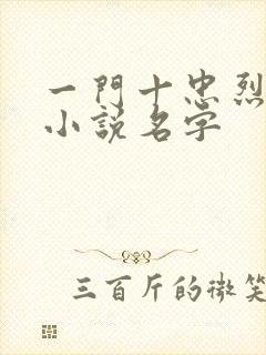 一门十忠烈叶凡小说名字