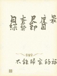 日本尺度最大的综艺节目