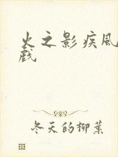 火之影疾风传游戏