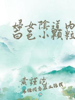 妇女阴道内出现白色小颗粒状的物体是什么