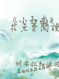 《小和尚》金银花免费阅读