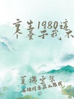 重生1980这个养子我不当了短剧