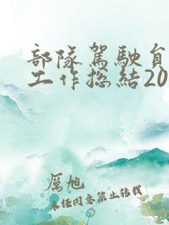 部队驾驶员半年工作总结2024