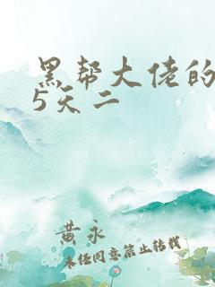 黑帮大佬的365天二