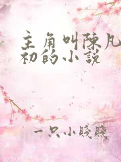 主角叫陈凡苏若初的小说