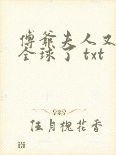 傅爷夫人又惊艳全球了 txt