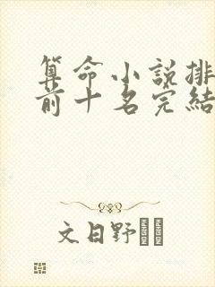 算命小说排行榜前十名完结篇
