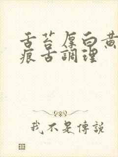 舌苔厚白黄有齿痕舌调理