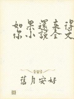 如果还来得及爱你小说全文免费阅读