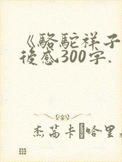 《骆驼祥子》读后感300字.