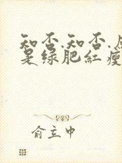 知否.知否.应是绿肥红瘦原著