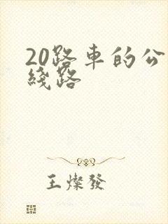 20路车的公交线路