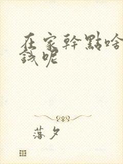 在家干点啥能挣钱呢