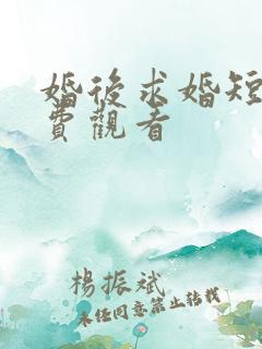 婚后求婚短剧免费观看