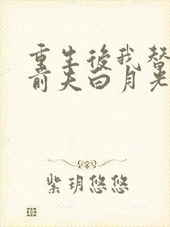 重生后我替掉了前夫白月光手机版