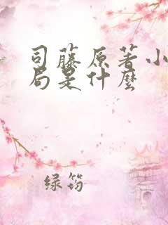 司藤原著小说结局是什么