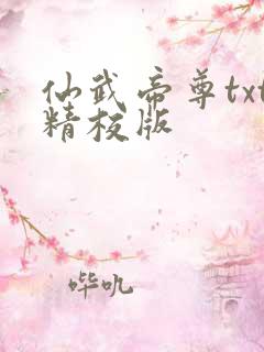 仙武帝尊txt精校版