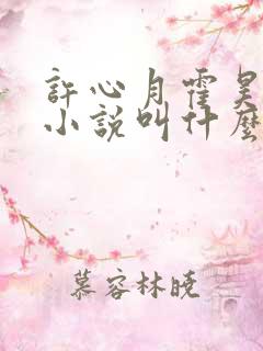 许心月霍昊宇的小说叫什么名字