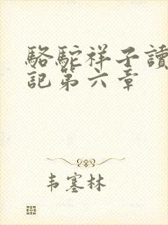 骆驼祥子读书笔记第六章