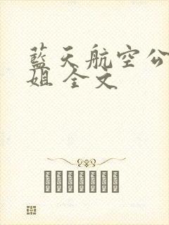 蓝天航空公司空姐 全文