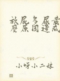 放屁多尿黄是什么原因造成的