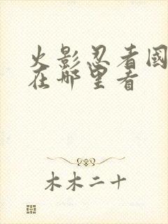 火影忍者国语版在哪里看