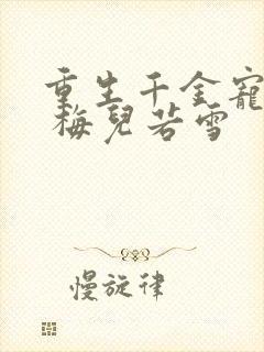 重生千金宠上瘾 梅儿若雪