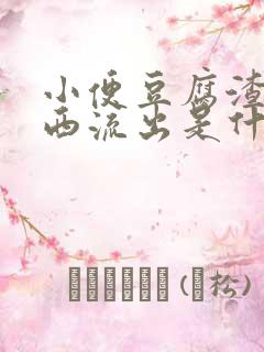 小便豆腐渣样东西流出是什么情况