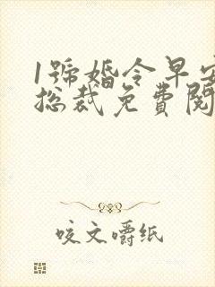 1号婚令早安大总裁免费阅读全文无弹窗