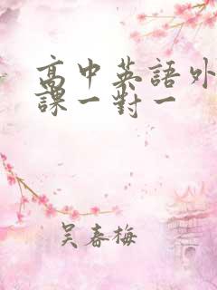 高中英语外教网课一对一