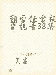 朝雪录电视剧免费观看38集