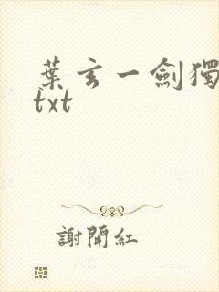 叶玄一剑独尊 txt