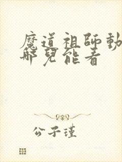 魔道祖师动漫在哪儿能看
