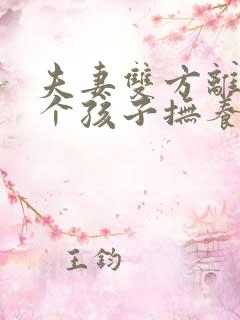 夫妻双方离婚两个孩子抚养权怎么判定